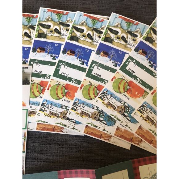 100+ Vintage Christmas Gift Tags vintage mixed lot Sheets Unused New B - Picture 4 of 5